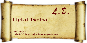 Liptai Dorina névjegykártya